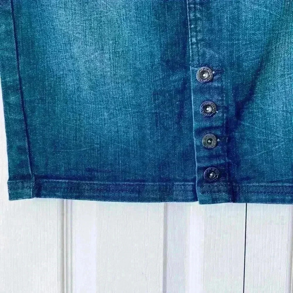 FOXY MINI JEANS SKIRT  Y2K SIZE 5 - Picture 6 of 6